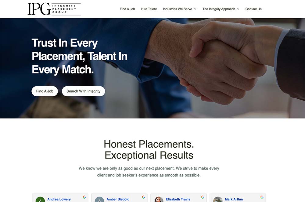 Integrity Placement Group job recruitment website